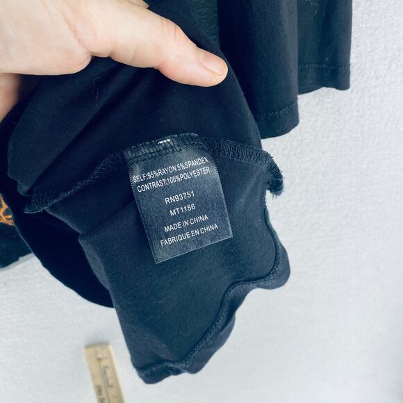 Vintage Y2K Whimsygoth Top Womens M Black Floral Fairycore Cottage Boho - Picture 5 of 11